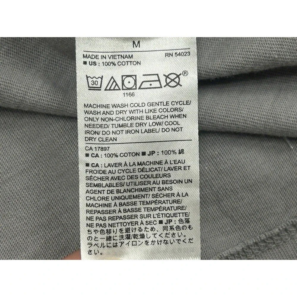 Banana Republic T Shirt Men's Medium Gray Garment Dye Pocket Short Sleeve Tee